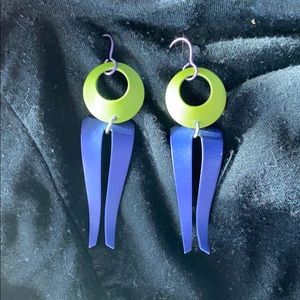Titanium earrings bright colored